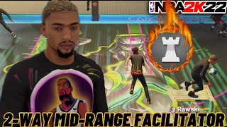 MY 99 OVERALL 2WAY MIDRANGE FACILITATOR IS THE MOST UNIQUE ISO BUILD ON NBA 2K22 [upl. by Leveridge835]