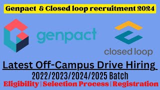 Genpact off campus drive for 202320242025 batch Latest Internship for Freshers Jobs 2024 [upl. by Chellman]