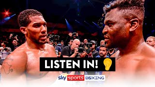 LISTEN IN What Joshua amp Ngannou said to each other after their fight 👂 [upl. by Cyrano]