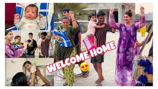 Welcome Home Band Bajeya Nal 🥁😍 Baby Ne Family Complete Karti 👶🏻❤️ [upl. by Nesmat]