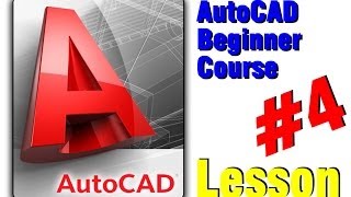 AutoCAD Beginner Course  Learning Modify Object Lesson 4 [upl. by Hoopen]