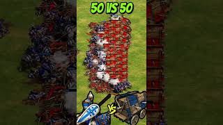 50 Elite Monaspas vs 50 Elite Hussite Wagons AoE2 Shorts ageofempires gaming [upl. by Greg]