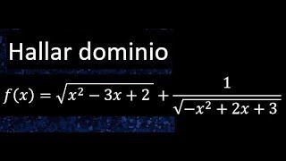 Dominio de una función raíz cuadrada con términos cuadráticos raiz cuadrada en el denominador [upl. by Gula]