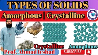 58 Types of Solids  Crystalline  Amorphous Density Melting Point  Rigidity Class 9 Chemistry [upl. by Tran]