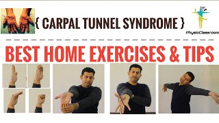 CARPAL TUNNEL SYNDROME  BEST HOME EXERCISES amp TIPS [upl. by Bick]