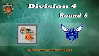 Atlasbasket  Div 4Round 6  FLINΤSTONES vs HORNETS [upl. by Jehoash]