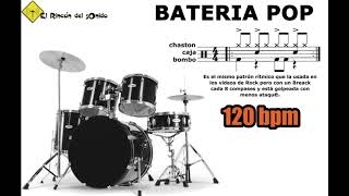 Bateria pop 120 bpm [upl. by Nerrad]