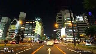 大阪都心夜景ドライブ 御堂筋･梅田･難波･天王寺 Osaka Urban Night Drive [upl. by Webb673]