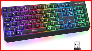 KLIM Chroma Wireless Gaming Keyboard RGB New 2022 Version  LongLasting Rechargeable Battery [upl. by Arrik]