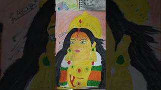 JayMataDi art artist drawing akskartist youtubeshorts viralvideo durgamaa coloure jaimatadi [upl. by Dan]