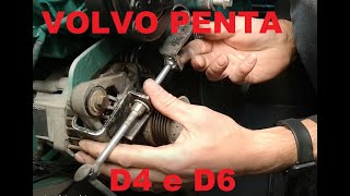 VOLVO PENTA D4 E D6 TENDICUSCINETTO COMPRESSORE VOLUMETRICO FAI DA TE SOSTITUZIONE 22125140 [upl. by Ahsimet]