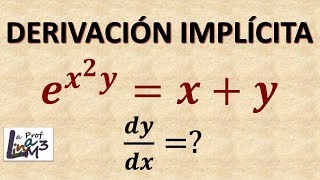 Derivación implícita con exponencial  La Prof Lina M3 [upl. by Arec]