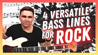 4 Essential Rock Bass Lines You Must Know  quotToolboxquot Bass Lines [upl. by Eimilb]