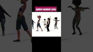 Sunday Monday Song shorts ytshorts rhymes kidsrhymes [upl. by Fasta536]