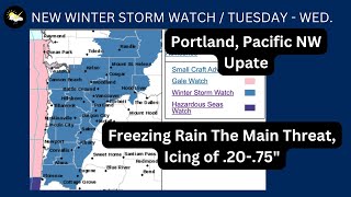 Portland Pacific Northwest New Winter Storm Watch Issued [upl. by Ettenan]