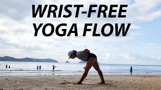 10Min WristFree Beach Yoga Flow  Standing Yoga Practice [upl. by Hnaht]