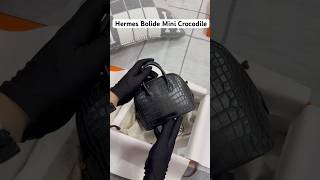 Hermes Bolide Mini Crocodile Unboxing Videoluxurybag luxury bag hermesbag hermes handbags [upl. by Paxon]