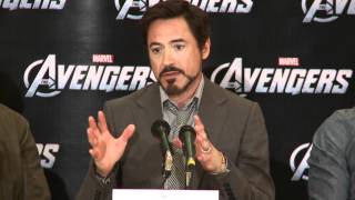 The Avengers Press Conference Part 4 [upl. by Ahsinek151]