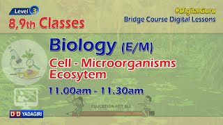 Level3 89th Biology Classes EM  CellMicroorganismsEcosystem  School  July 12 2021 [upl. by Ahso181]