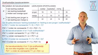 Wat zijn onafhankelijke toevalsvariabelen  kansrekening vwo AC  WiskundeAcademie [upl. by Einahpats]