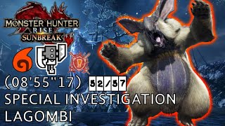 SPECIAL INVESTIGATION LAGOMBI  Switch Axe Elemental  1st try  Monster Hunter Rise Sunbreak [upl. by Sherie388]