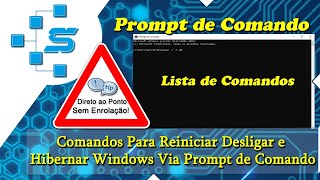 Comandos Para Reiniciar Desligar e Hibernar Windows Via Prompt de Comando [upl. by Enaasiali]