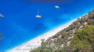 Greece Lefkada  Lefkas Island Egremni Beach observation deck [upl. by Adama]