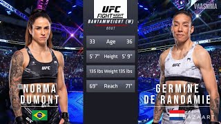 NORMA DUMONT VS GERMAINE DE RANDAMIE FULL FIGHT UFC VEGAS 90 [upl. by Winnifred]