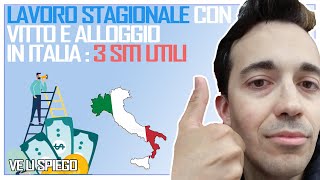 Lavoro stagionale con vitto e alloggio in Italia 3 siti lavorare in EmiliaRomagna e Trentinoviral [upl. by Nylaroc]