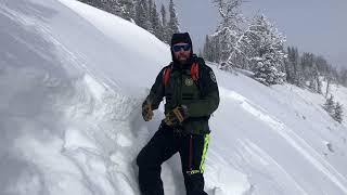 Remotely Triggered Avalanche Taylor Fork  11 Jan 2024 [upl. by Lyckman]