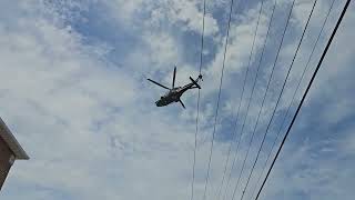 Maryland State Police Aviation Trooper 7 Flyover for Leonardtown Volunteer Fire Department Memorial [upl. by Alaek]