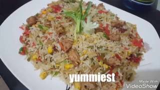 Chinese fried rice Original Pakistani restaurant recipe by YES I CAN COOK WITH ENG SUBTITLES [upl. by Htide468]