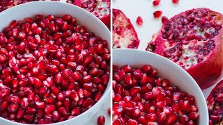 How To Seed A Pomegranate With NO MESS l Quick Easy TRICK To Remove Pomegranate Seeds 2021 [upl. by Alonzo258]