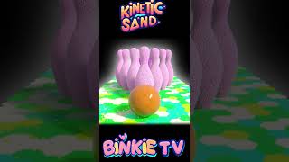 🌈 Colorful Crayon Adventure Learn Colors in Space with Kinetic Sand and Bowling Ball 🎨 Binkie TV [upl. by Johathan903]