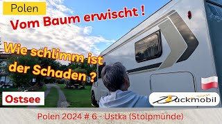 Polen Teil 6  Ustka  Baum gestreift😱  wie schlimm ist der Schaden [upl. by Alih]