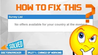 How To Fix No offers available for your country at the moment Problem Survey [upl. by Janenna]