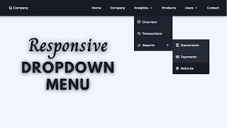 Responsive Dropdown Menu Using HTML CSS amp JS [upl. by Turro306]