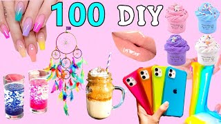 100 DIY  EASY LIFE HACKS AND DIY PROJECTS YOU CAN DO IN 5 MINUTES  ROOM DECOR PHONE CASE and more [upl. by Netsirhc321]