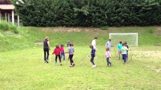 Lezione di avvicinamento al Nordic Walking per bambini [upl. by Vanya]