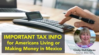 What Americans Living Working or Making Money in Mexico Need to Know About Taxes For 2024 [upl. by Faxon]