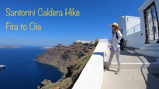 Santorini Caldera Hike  Fira to Oia  July 2019 [upl. by Arah81]