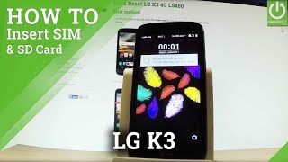 How to Install SIM amp SD in LG K3 4G LS450  Set Up SIM amp SD [upl. by Verine]