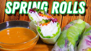 Vegan Spring Rolls with Peanut Dipping Sauce [upl. by Bud475]