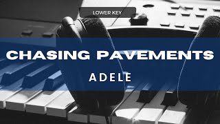 Chasing Pavements  Adele Acoustic Karaoke Lower Key [upl. by Ethyl]