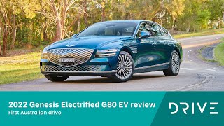 2022 Genesis G80 Electric review  Electrified G80 EV First Australian Drive  Drivecomau [upl. by Avuha]