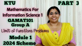 Limit of FunctionsMathematics for Information Science1GAMAT101 GroupASem1 2024  KTU Math Part3 [upl. by Rahmann]