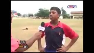 කුසල් මෙන්ඩිස් පාසලේදී  Kusal Mendis in his childhood faced to an interview [upl. by Hamnet]