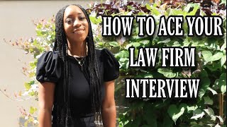 LAW FIRM INTERVIEW TIPS  How to secure the law firm internship position [upl. by Helli60]