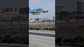 KOREAN AIR A380 LANDING Great view ✈️ [upl. by Hteb]