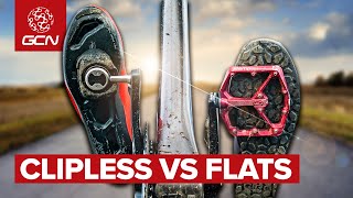 Are Flat Pedals Actually Just As Fast As Clipless Pedals [upl. by Annaes87]